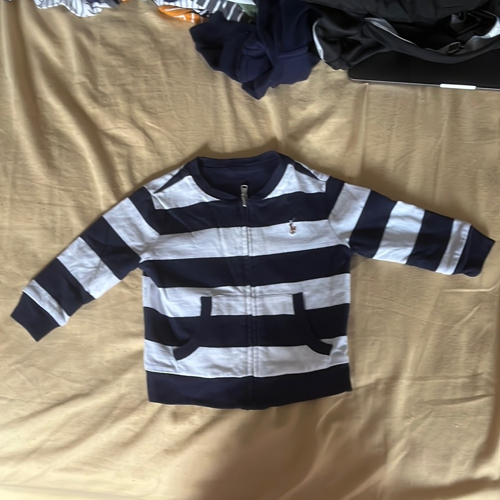 Brand: Polo || Color: White and Navy Blue || Size: 9 Months || Worn